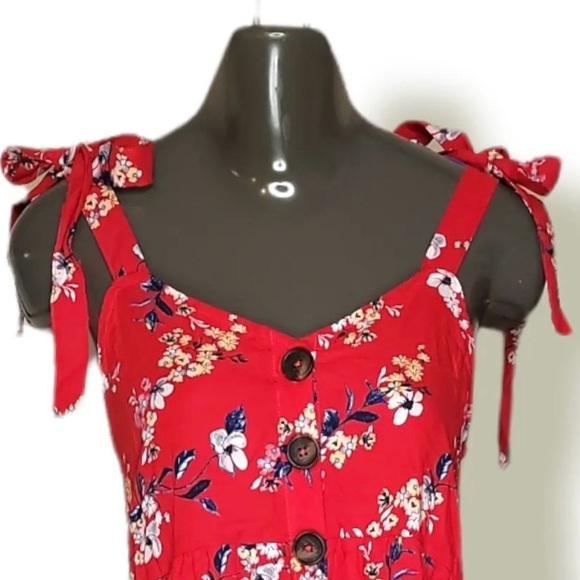 INGRID AND ISABEL RED FLORAL MATERNITY DRESS - Picture 5 of 11
